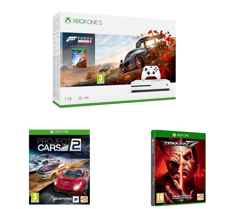 MICROSOFT Xbox One S, Forza Horizon 4, Apex Legends, Project Cars 2 & Tekken 7 Bundle