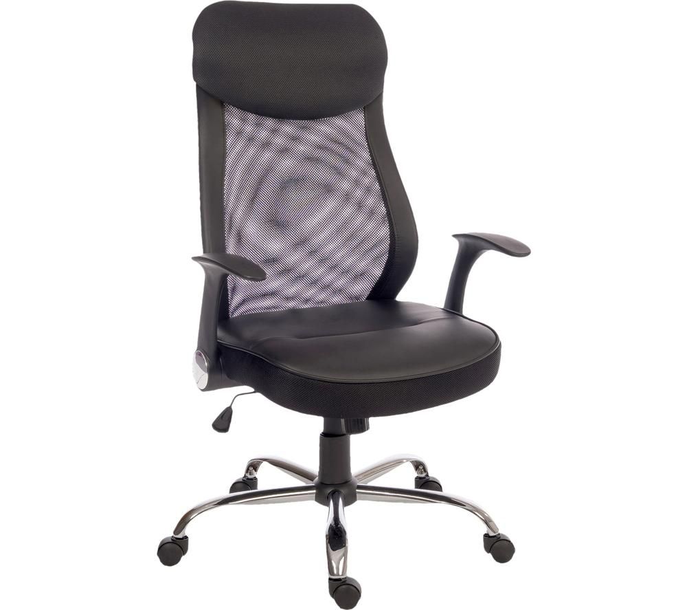 TEKNIK Curve Faux-Leather Tilting Executive Chair - Black, Black