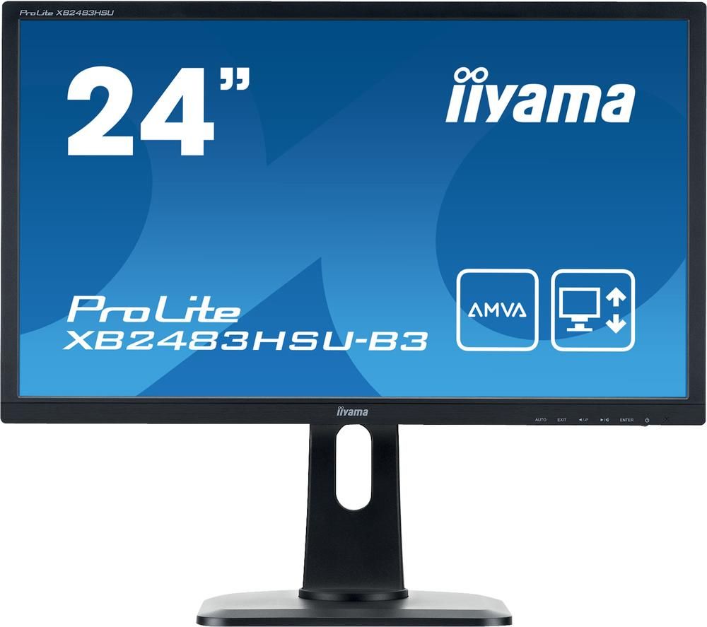 IIYAMA ProLite XB2483HSU-B3 Full HD 24 LCD Monitor - Black, Black