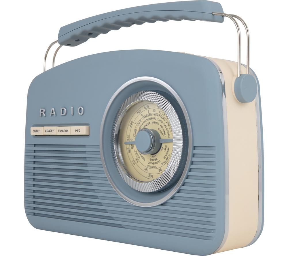 AKAI Vintage A60010VDABBL Portable DAB Radio - Blue, Blue