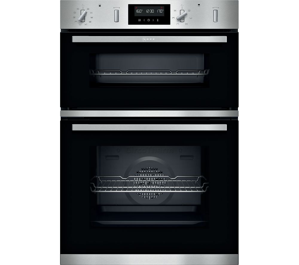 NEFF N50 U2GCH7AN0B Electric Double Oven - Stainless Steel, Stainless Steel