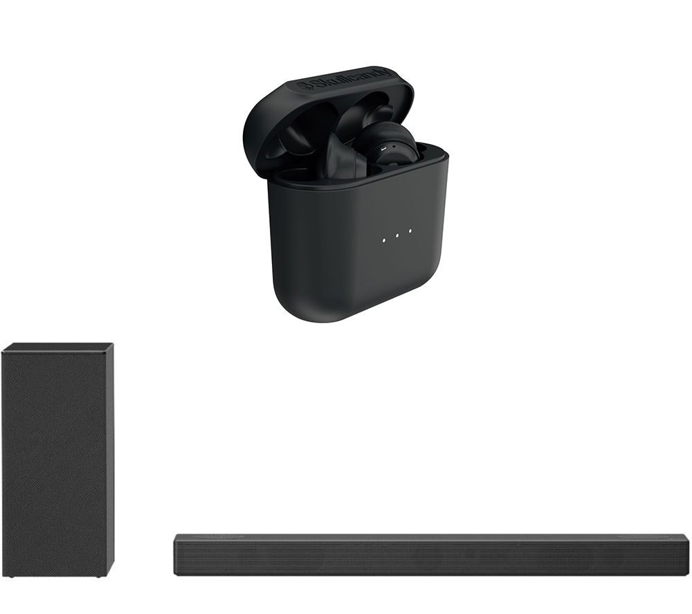 SKULLCANDY Indy Wireless Bluetooth Earphones & LG SN7Y 3.1.2 Wireless Sound Bar Bundle