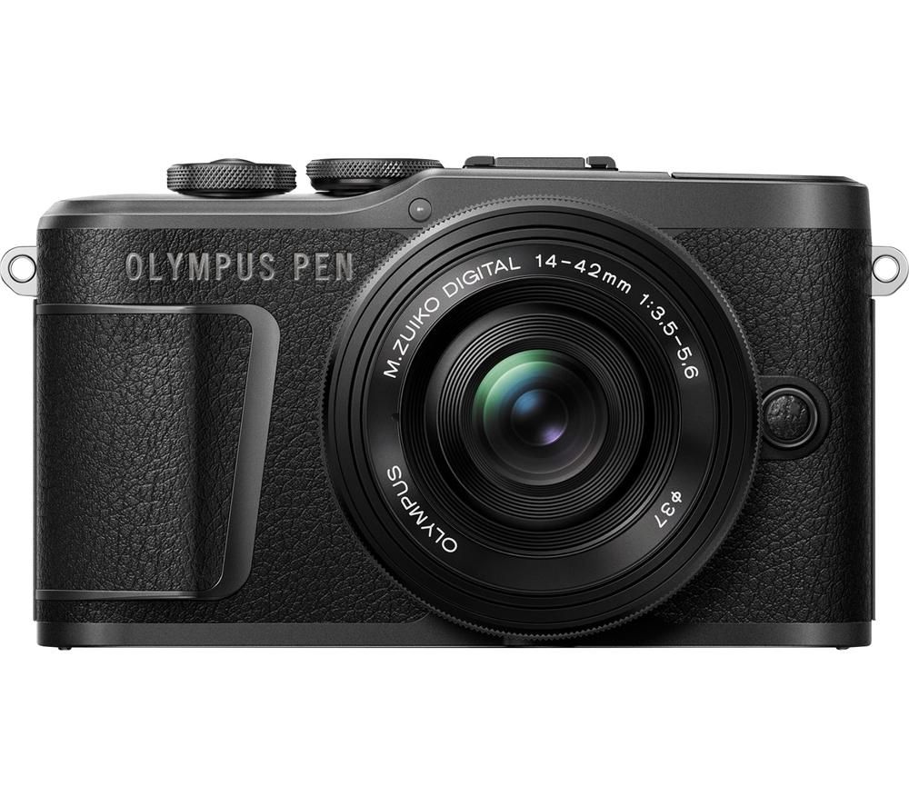 OLYMPUS PEN E-PL10 Mirrorless Camera with M.ZUIKO DIGITAL ED 14-42 mm f/3.5-5.6 EZ Lens - Black, Black