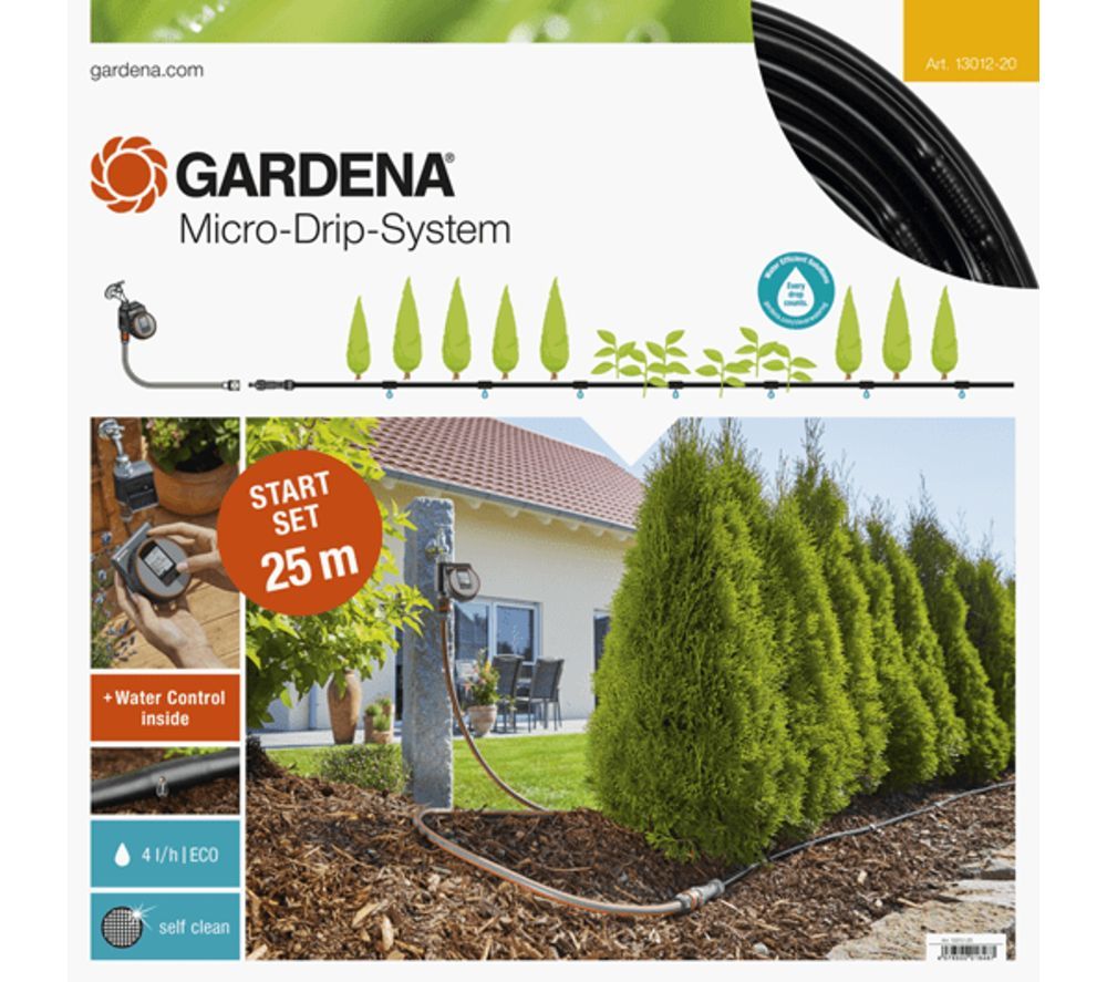 GARDENA 13012-20 Planted Rows Micro-Drip-System Starter Set