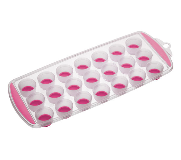 COLOURWORKS 21 Hole Ice Cube Tray - Pink, Pink