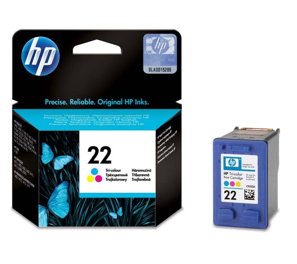 HP 22 Tri-colour Ink Cartridge