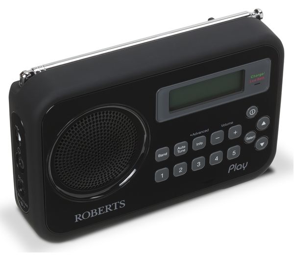 ROBERTS Play Portable DAB Radio - Black, Black
