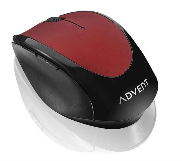 ADVENT AMWLRD15 Wireless Optical Mouse - Red, Red