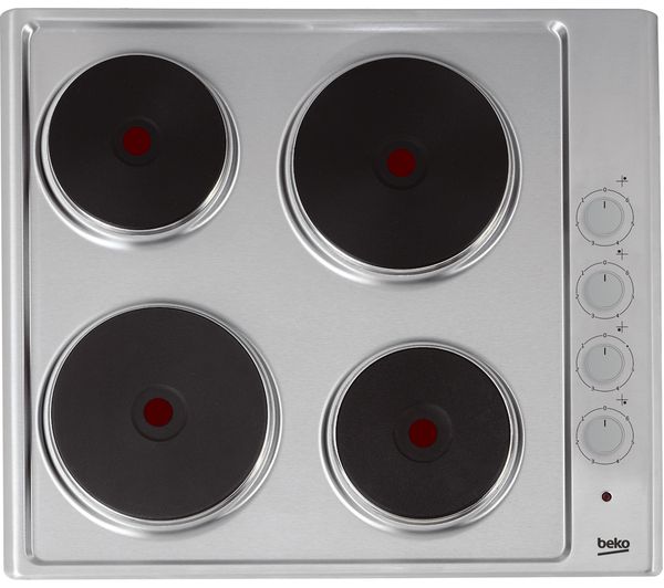 BEKO HIZE64101X Electric Solid Plate Hob - Stainless Steel, Stainless Steel