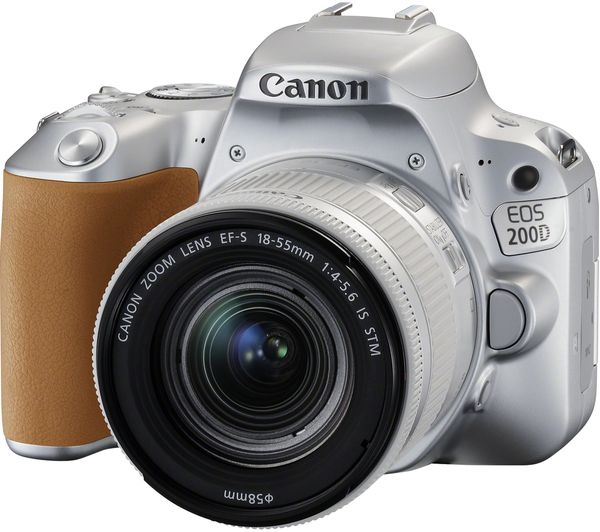 CANON EOS 200D DSLR Camera with EF-S 18-55 mm f/4-5.6 DC Lens - Silver, Silver