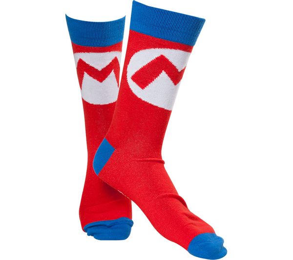 NINTENDO Mario Socks - 6-8, Red, Red