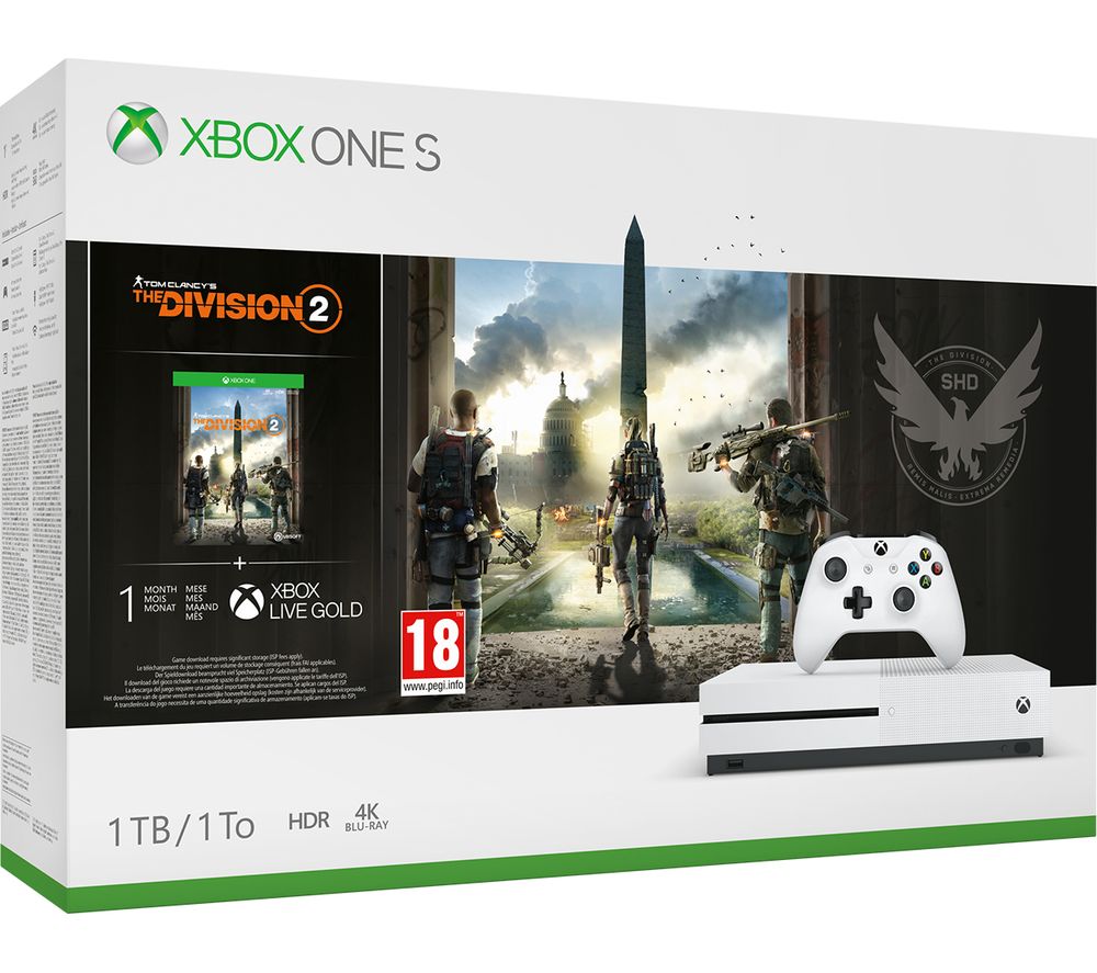 MICROSOFT Xbox One S with Tom Clancy's The Division 2