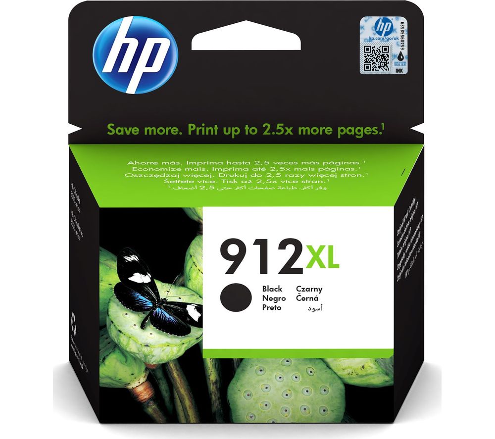 HP 912XL Black Ink Cartridge, Black