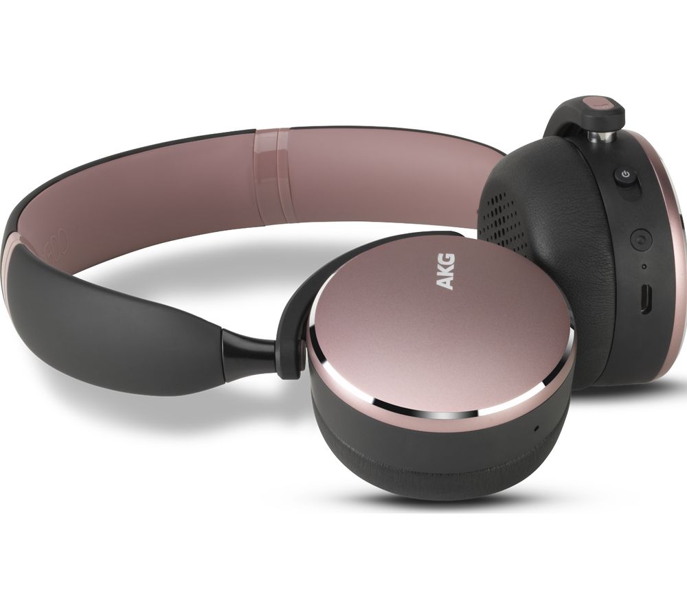 AKG Y500 Wireless Bluetooth Headphones - Pink, Pink
