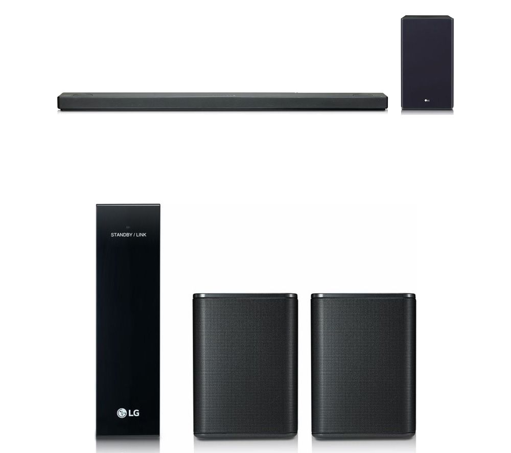 LG SL10YG 5.1.2 Wireless Sound Bar & SPK8 2.0 Wireless Rear Speaker Kit Bundle