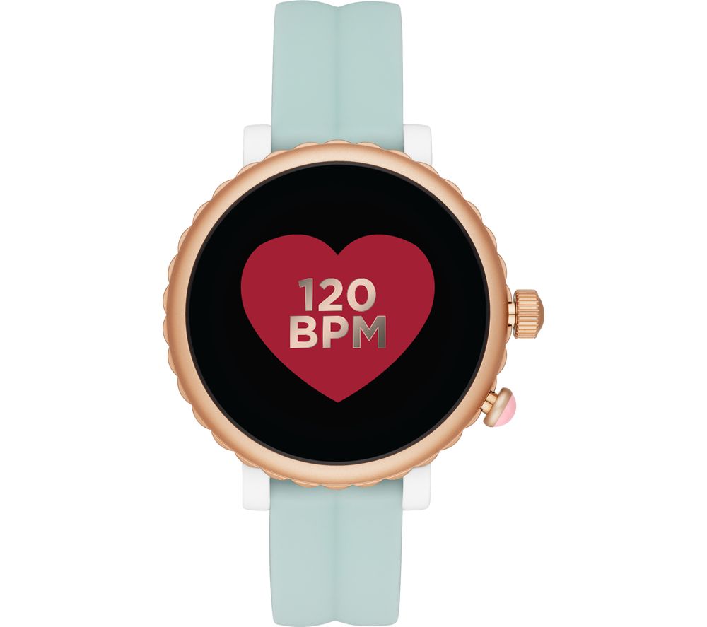 KATE SPADE Scallop Sport KST2020 Smartwatch - Light Green & Rose Gold, Silicone Strap, 41 mm, Green