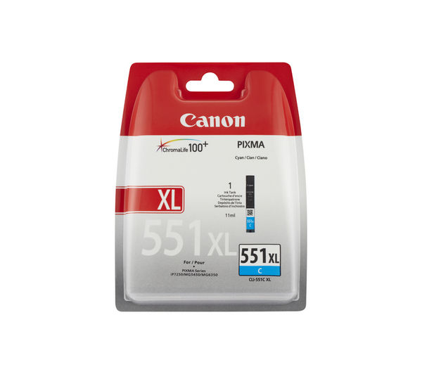 CANON CLI-551 XL Cyan Ink Cartridge, Cyan