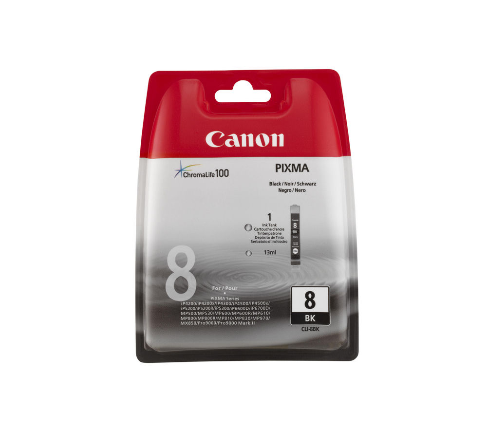 CANON CLI-8BK Black Ink Cartridge, Black