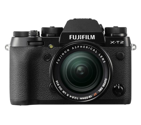 FUJI X-T2 Compact System Camera with 18-55 mm f/2.8 Standard Zoom Lens - Black, Black