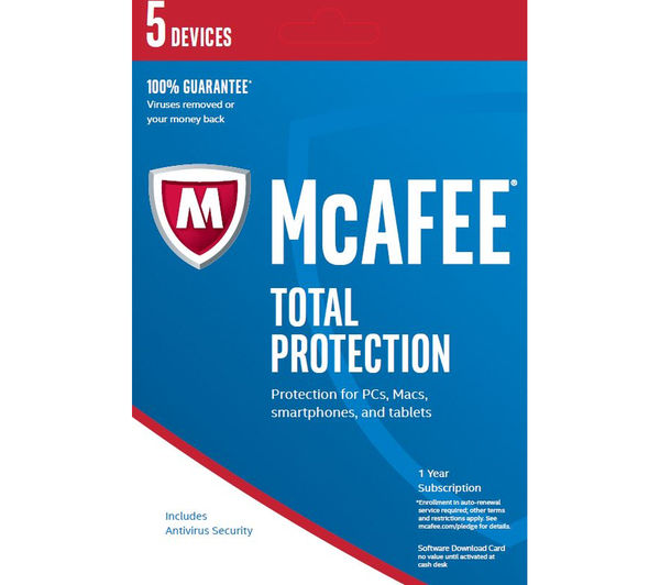 MCAFEE Total Protection 2017 - 1 year for 5 devices (download)