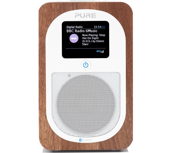 PURE Evoke H3 Portable DAB/FM Bluetooth Clock Radio - Walnut