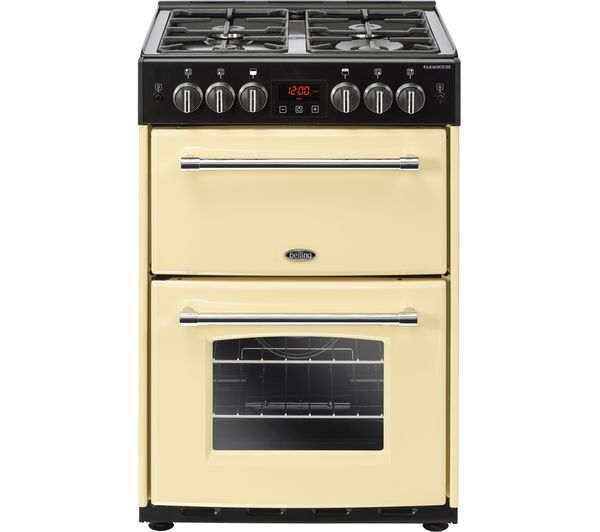 BELLING Farmhouse 60G Gas Cooker - Cream & Black, Cream