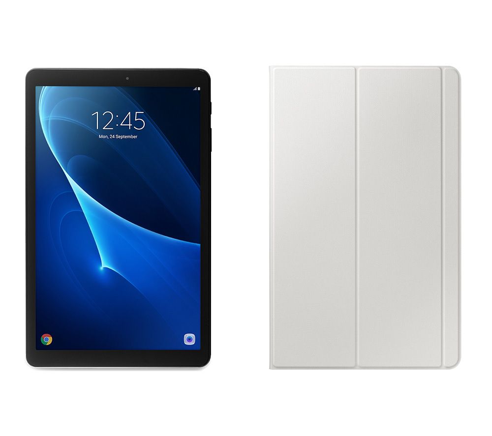 SAMSUNG Galaxy Tab A 10.5" Tablet & Grey Smart Cover Bundle - 32 GB, Grey, Grey