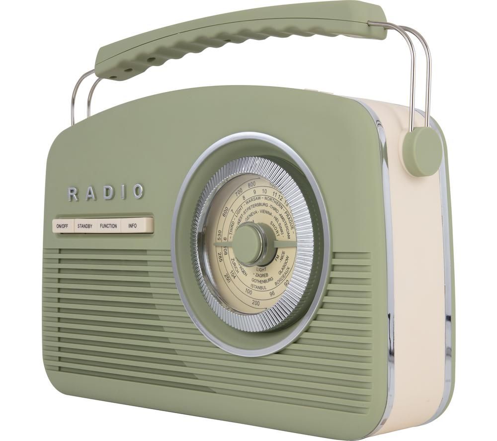 AKAI Vintage A60010VDABSG Portable DAB Radio - Green, Green