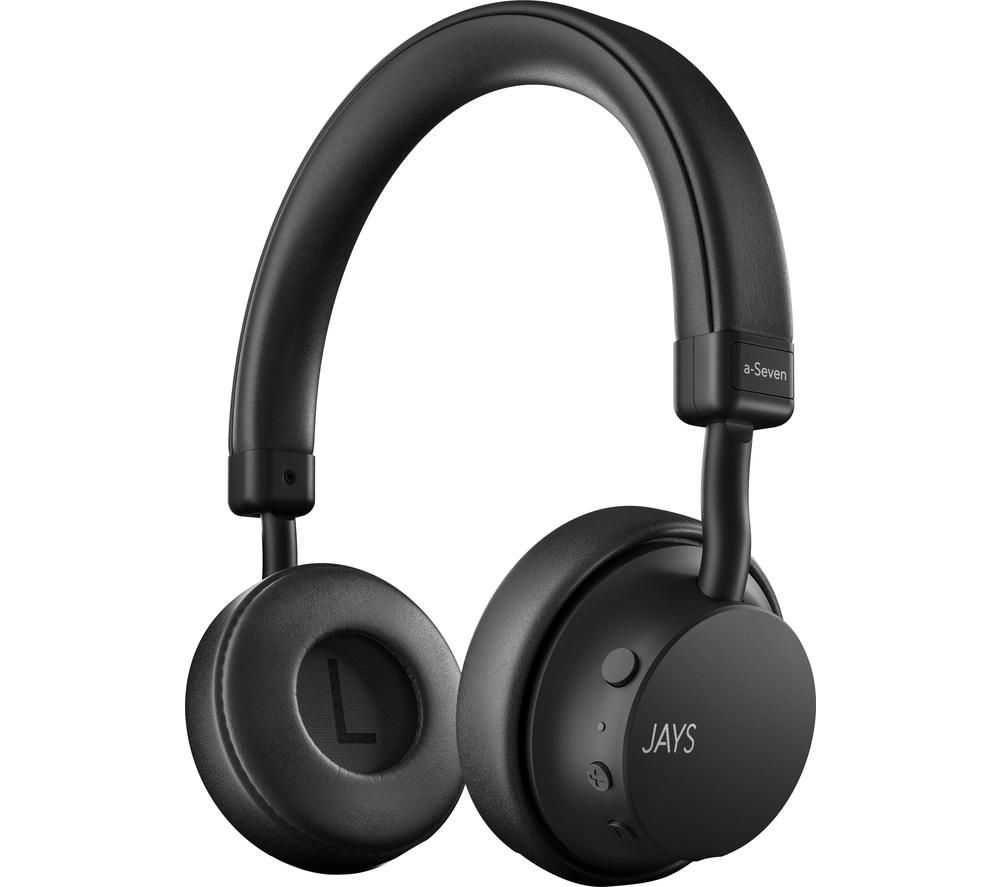 JAYS a-Seven Wireless Bluetooth Headphones - Black, Black