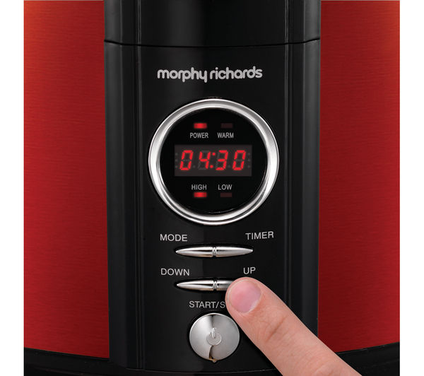 MORPHY RICHARD 461005 Digital Sear & Stew Slow Cooker - Red, Red