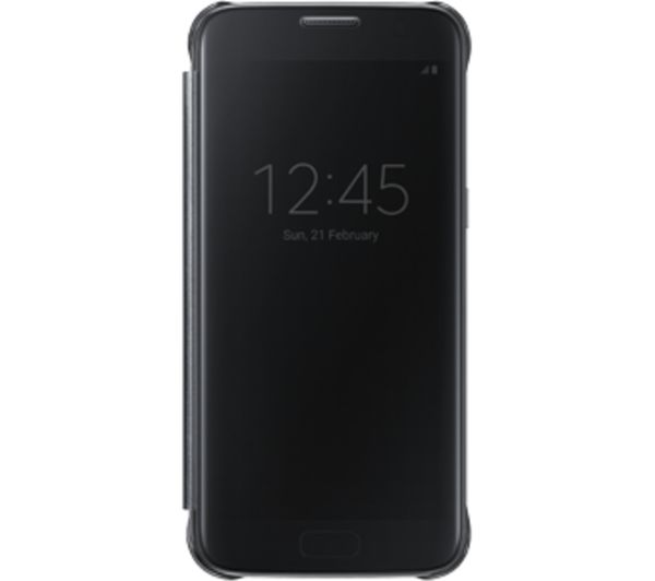 SAMSUNG Clear View Galaxy S7 Cover - Black, Black