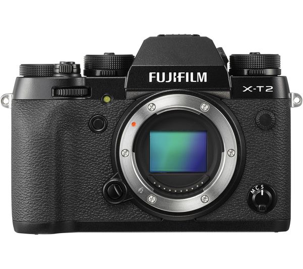 FUJIFILM X-T2 Compact System Camera - Black, Body Only, Black