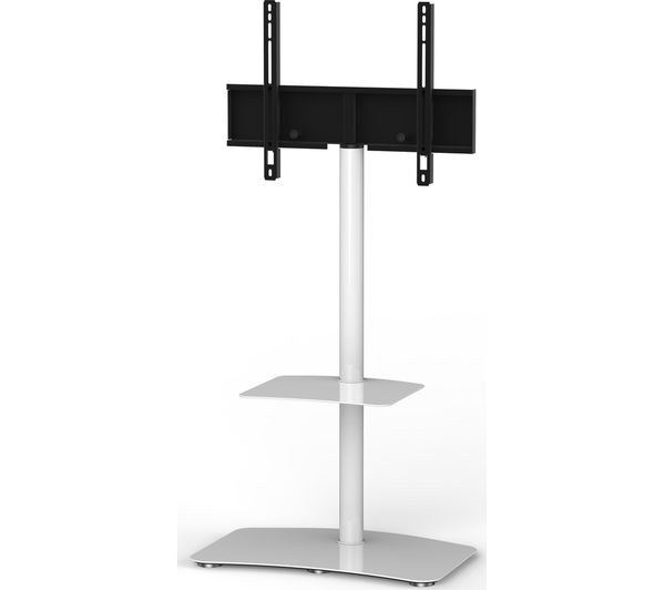 SONOROUS Tall Contemporary PL2810-WHT 650 mm TV Stand with Bracket - White, White