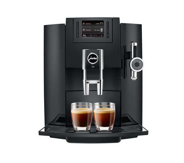 JURA E8 Bean to Cup Coffee Machine - Piano Black, Black