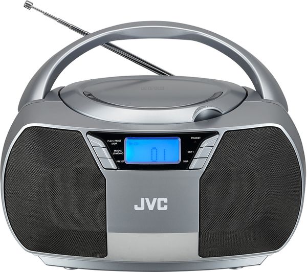 JVC RD-D228H FM Boombox - Grey, Grey