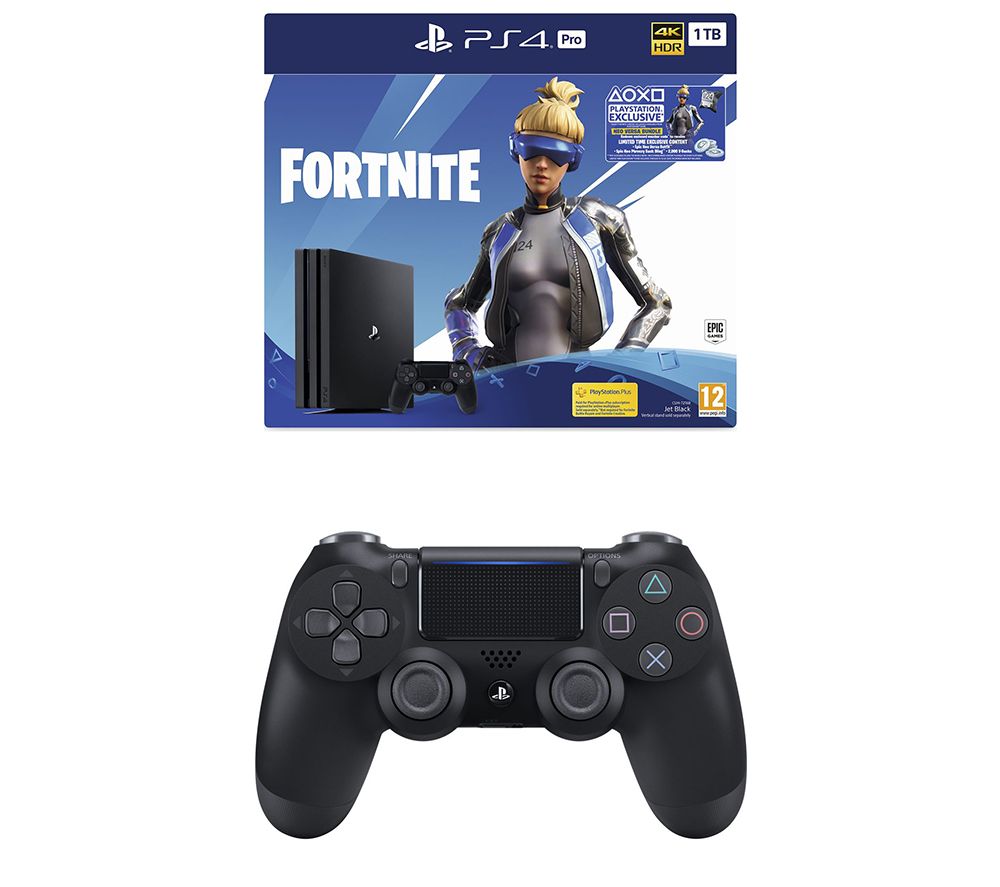 SONY PlayStation 4 Pro, Fortnite Neo Versa & 2 Wireless Controllers Bundle - 1 TB