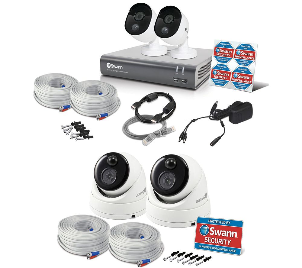 SWANN SWDVK-445802V-UK Smart Security System & Dome Camera Twin Pack Bundle