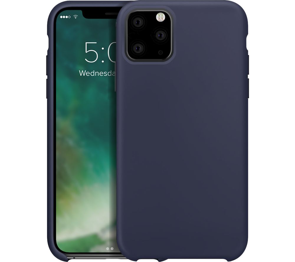 XQISIT iPhone 11 Pro Max Silicone Case - Midnight Blue, Blue