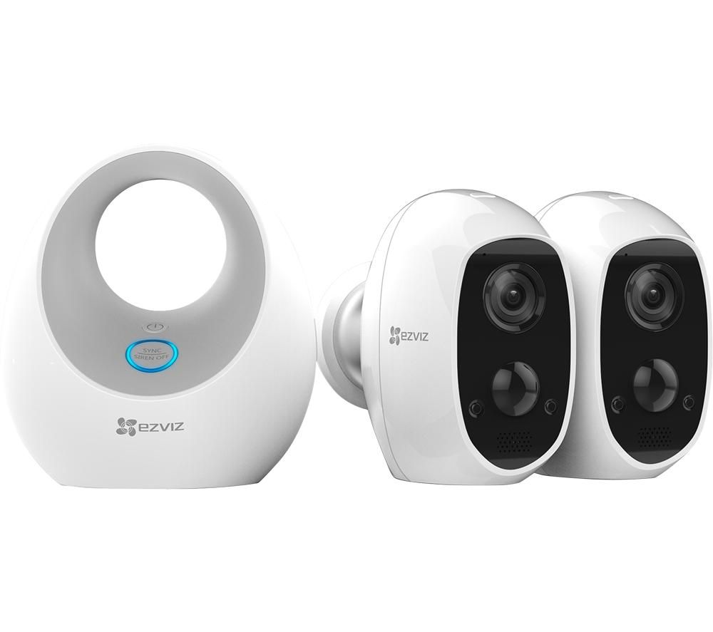 EZVIZ C3A Full HD WiFi Security Camera Twin Pack with W2D Base Station