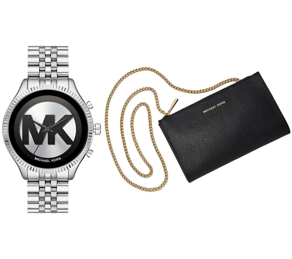 MICHAEL KORS Access Lexington 2 MKT5077 Smartwatch & Black Mini Messenger Bag Bundle - Silver, Black