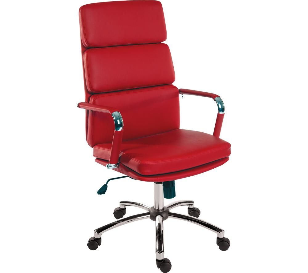 TEKNIK Deco 1097RD Faux-Leather Tilting Executive Chair - Red, Red