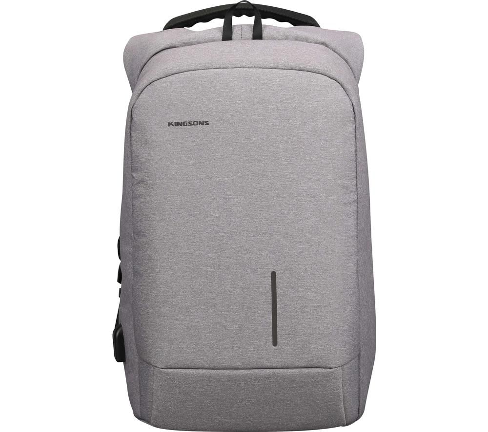 KINGSONS KS3149W-LG 15.6" Laptop Backpack - Light Grey, Silver/Grey