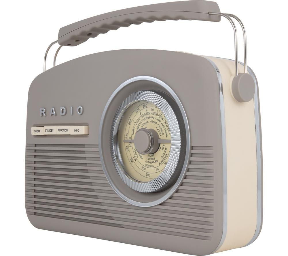 AKAI Vintage A60010VDABT Portable DAB Radio - Taupe, Taupe