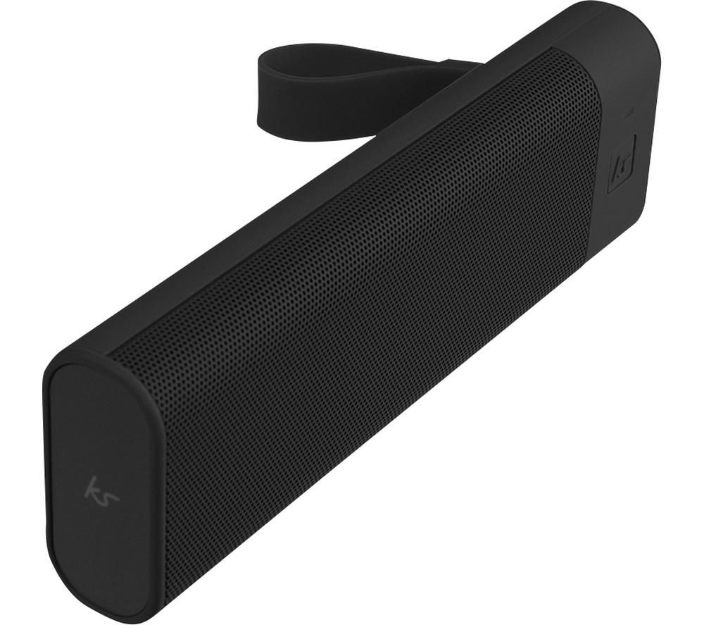 Kitsound BoomBar+ Portable Bluetooth Speaker - Black, Black
