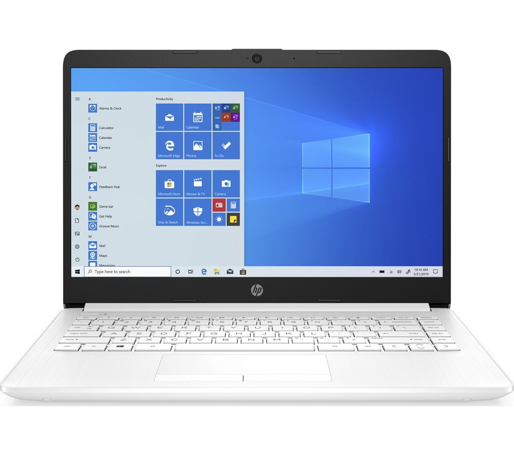 HP 14-cf2507sa 14" Laptop - Intel®Pentium Gold, 128 GB SSD, White, Gold