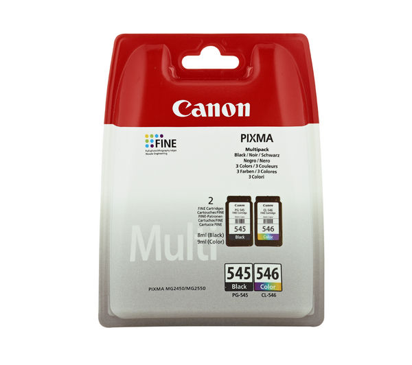 CANON PG-545/CL-546 Tri-colour & Black Ink Cartridges - Twin Pack, Black & Tri-colour