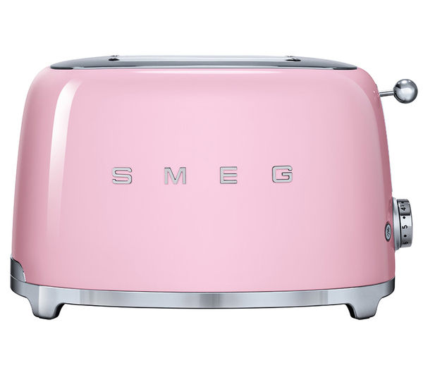 SMEG TSF01PKUK 2-Slice Toaster - Pink, Pink