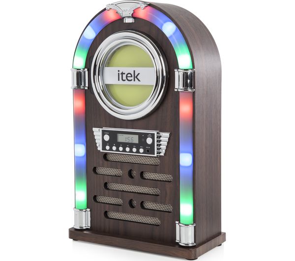 ITEK I60018CD Bluetooth Jukebox - Wood Finish