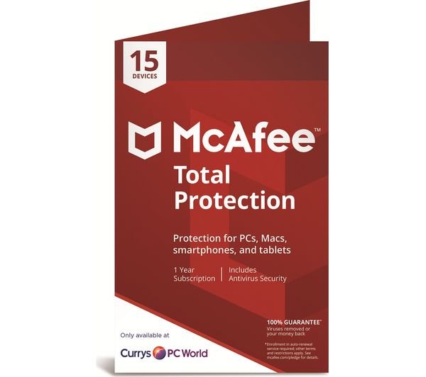 MCAFEE Total Protection - 1 year for 15 devices