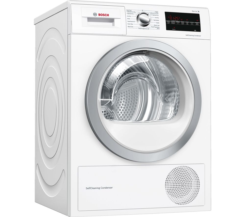 Serie 6 WTW85493GB 8 kg Heat Pump Tumble Dryer - White, White